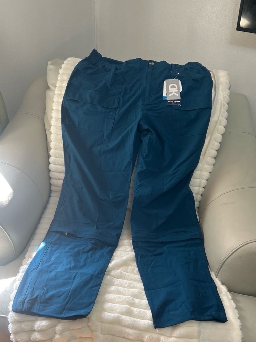 Men's Dark Teal Cargo Pants with Utility Pockets